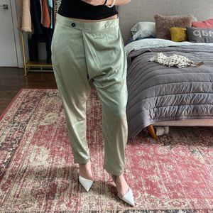 SEEKER Souk Silk Pant in Mint Green